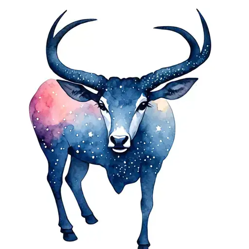 taurus zodiac constellation tattoo design idea