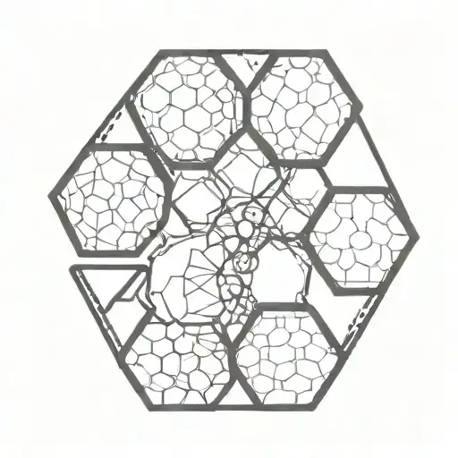 hand and wrist hexagons tattoo design idea