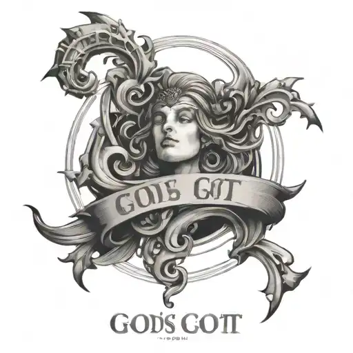 the words "God's Got It" tattoo design idea