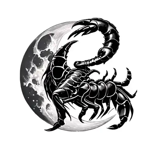 Leo sun Virgo rising Scorpio moon merging together tattoo design idea