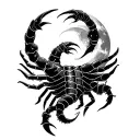 Leo sun Virgo rising Scorpio moon merging together tattoo design idea