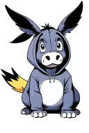 eeyore wearing jolteon hoodie laying tattoo design idea