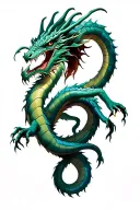 hercules fighting hydra dragon with 3 heads tattoo design idea