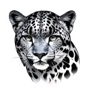 Snow Leopard tattoo design idea