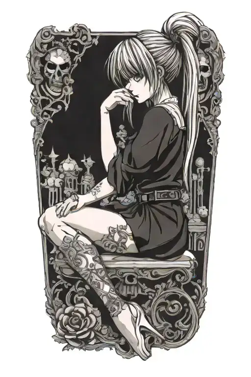 death note anime misa amane anime tattoo design idea
