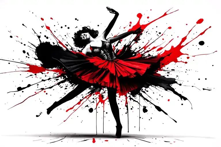 macabre dance tattoo design idea