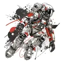 Spaceman tattoo design idea