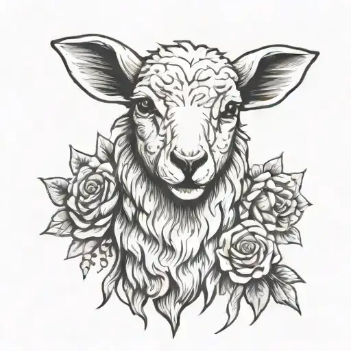 fear the lamb tattoo design idea