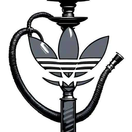 hookah Adidas tattoo design idea