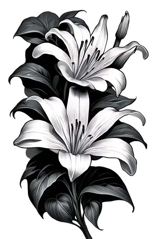 lily tattoo design idea