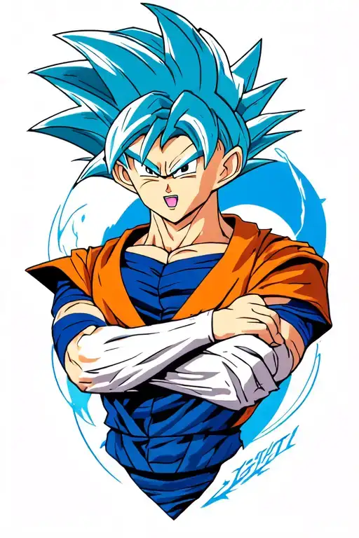 goku ultra instinct tattoo design idea