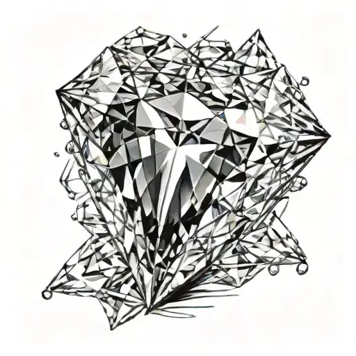 blood diamond jewel tattoo design idea