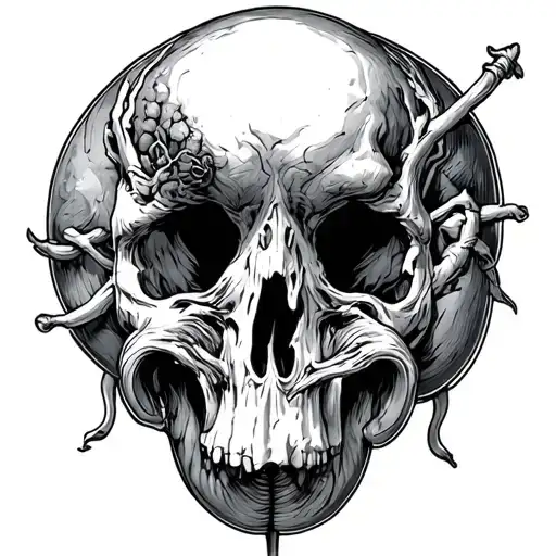 testicle tattoo design idea