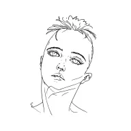 Tattoo with the face of the Blink 182 album tattoo design idea