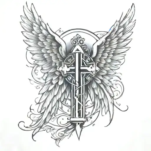 angel wing and roman numeral forearm tattoo design tattoo design idea
