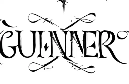 "Gunner" tattoo design idea