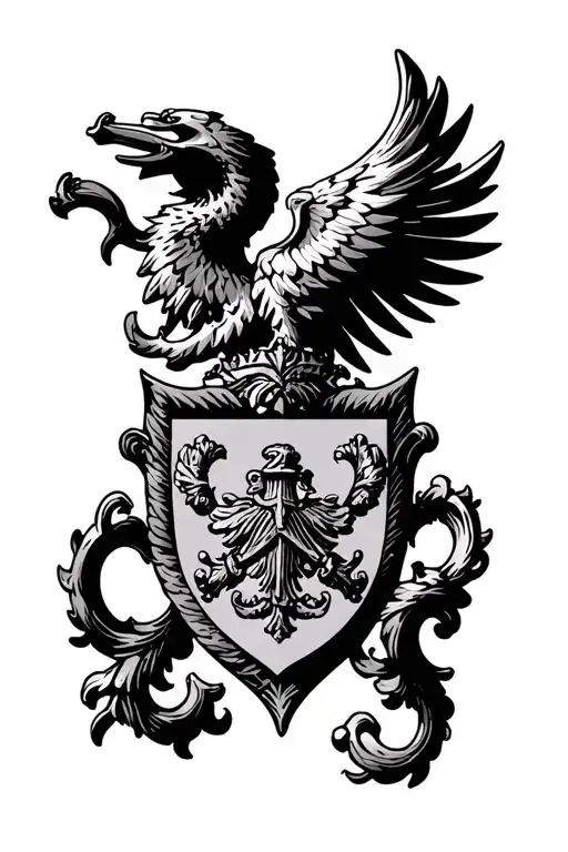 Maltese and Italian coat of arms tattoo design idea