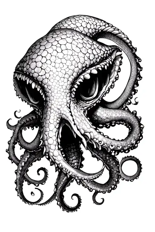 Kraken tattoo design idea