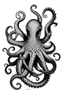 Kraken tattoo design idea