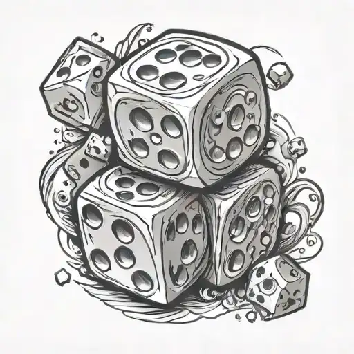 Dice tattoo design idea