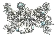 Rosary tattoo design idea