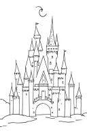 disney castle tattoo design idea