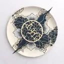 kintsugi plate tattoo design idea