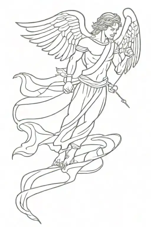 st. micheal archangle tattoo design idea