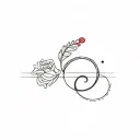 ocean river ruby flute tattoo design idea
