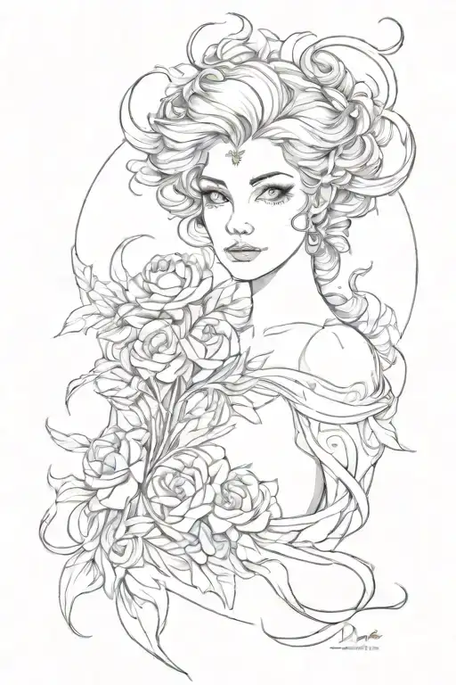 Diana tattoo design idea