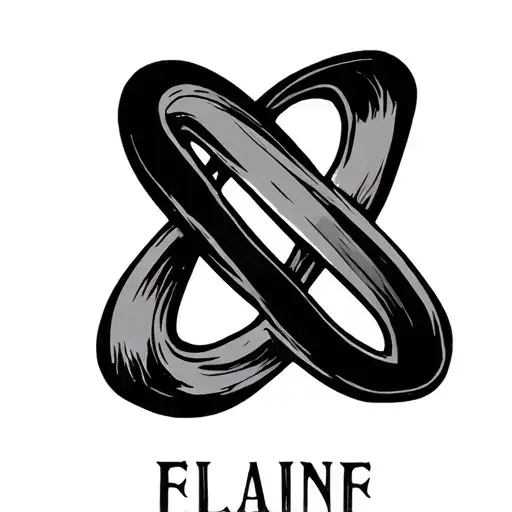 ELAINE NAME IN INFINITE SYMBOL tattoo design idea