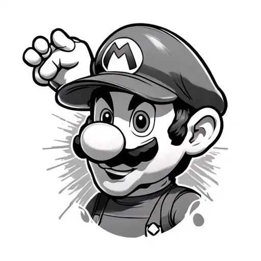 Super Mario tattoo design idea