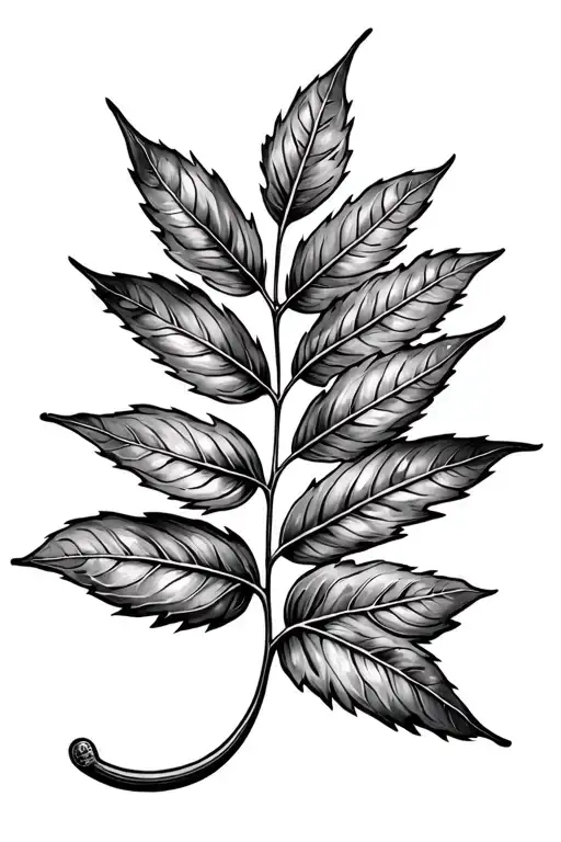leafs bay leaf tattoo design idea
