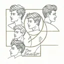 one direction tattoo design idea