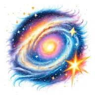 galaxy filled with stars tattoo design idea