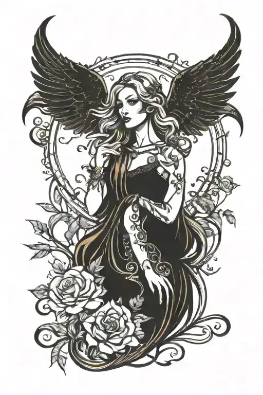 Virgo, spooky tattoo design idea