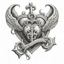 guarded heart, anchors symbolizing your strong tattoo design idea