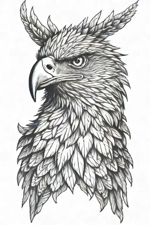 eagle head tattoo design idea