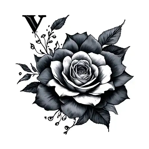 V g tattoo design idea