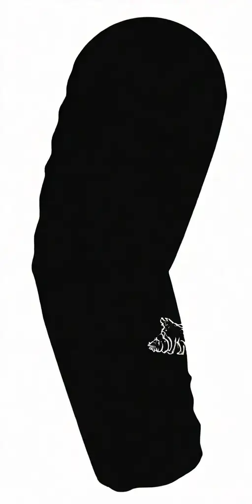 angry wolf in the woods chasing a vampire girl standing tattoo design idea