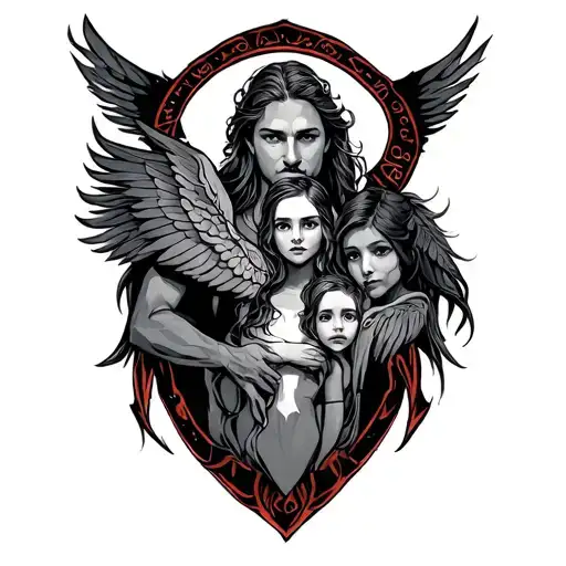 Family Protector tattoo design idea