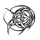 anime symbols intertwined tattoo design idea