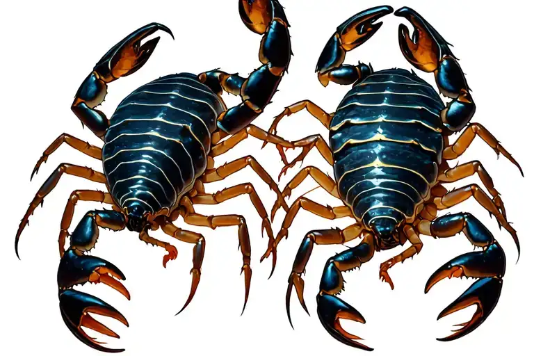scorpions fighting each other tattoo design idea