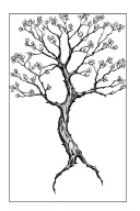walnut tree tattoo design idea