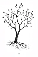 walnut tree tattoo design idea