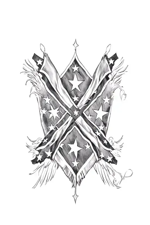 confederate flag tattoo design idea