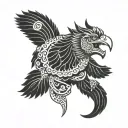 garuda old school tattoo design idea