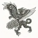 garuda old school tattoo design idea