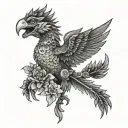 garuda old school tattoo design idea