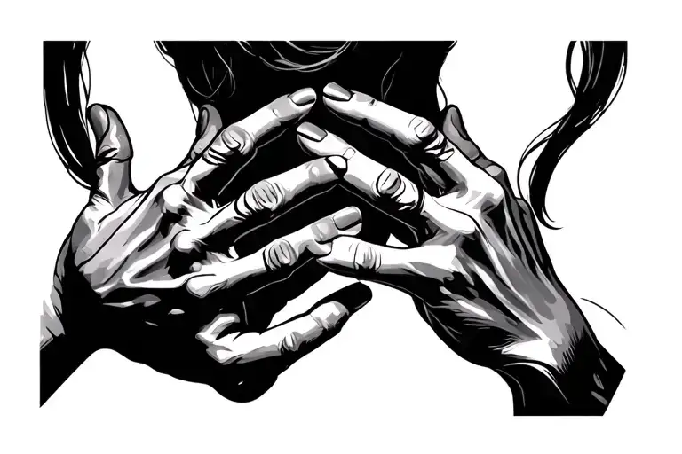 choke me hands around neck tattoo tattoo design idea